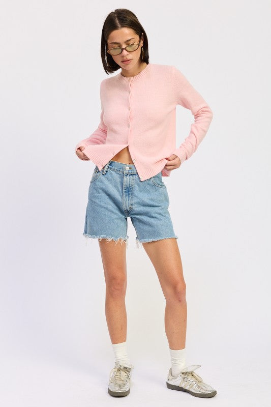 Fitted Button Sweater (Style 22) - Composure Boutique