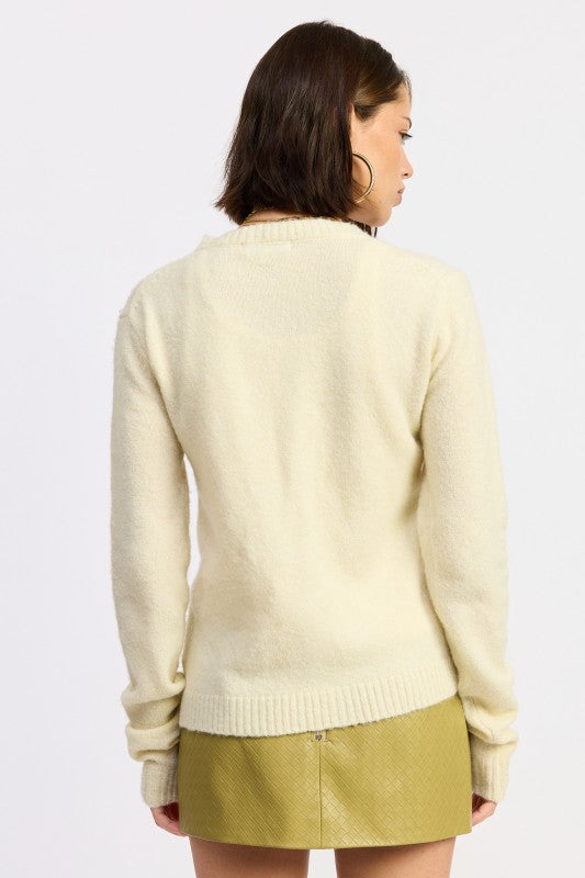 Fitted Button Sweater (Style 34) - Composure Boutique