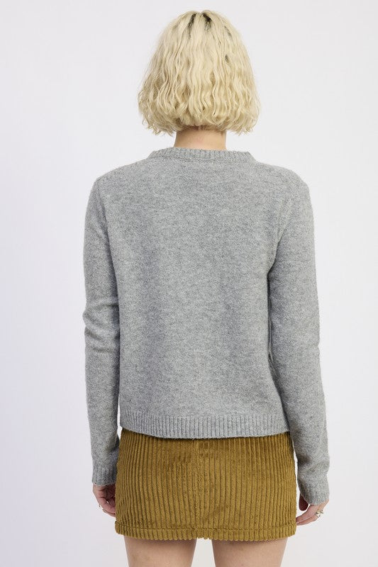 Fitted Button Sweater (Style 8) - Composure Boutique