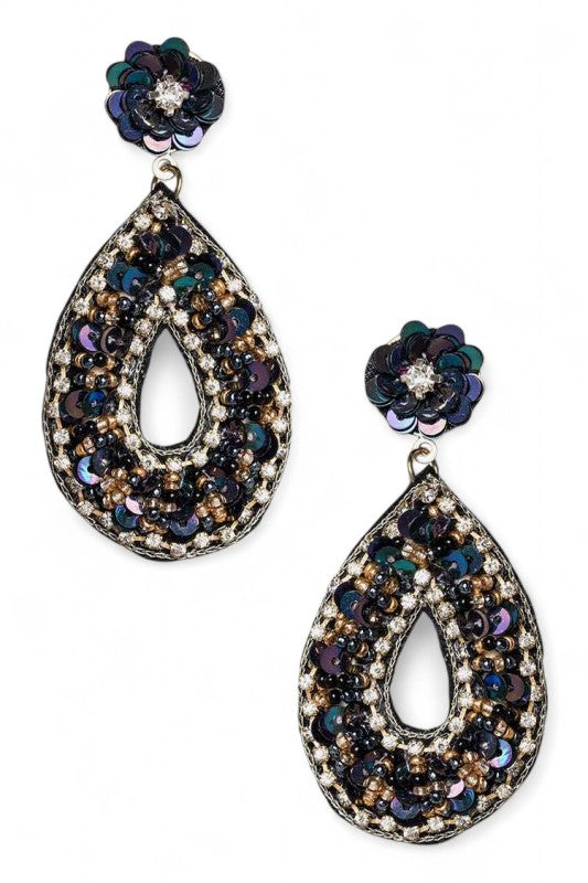 Sequin Beaded Earrings (Style 3) - Composure Boutique