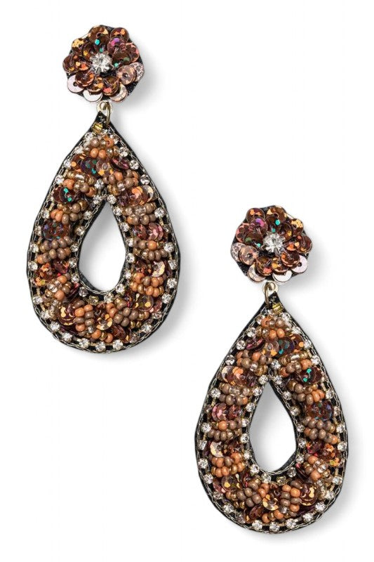 Sequin Beaded Earrings (Style 2) - Composure Boutique