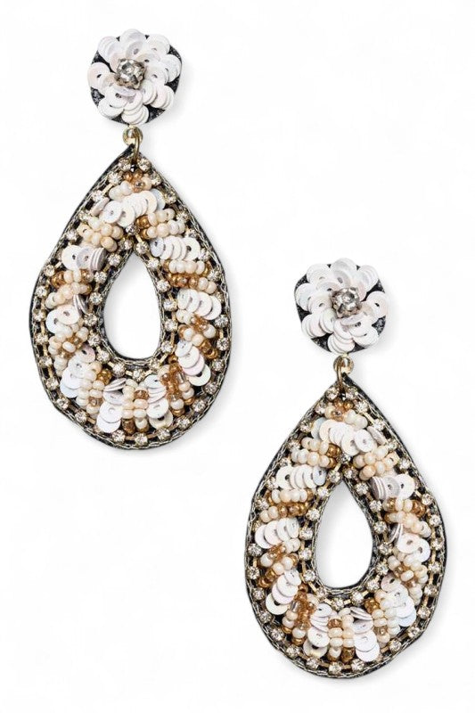 Sequin Beaded Earrings (Style 4) - Composure Boutique