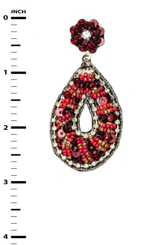 Sequin Beaded Earrings (Style 5) - Composure Boutique