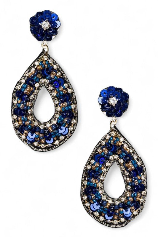 Sequin Beaded Earrings - Composure Boutique