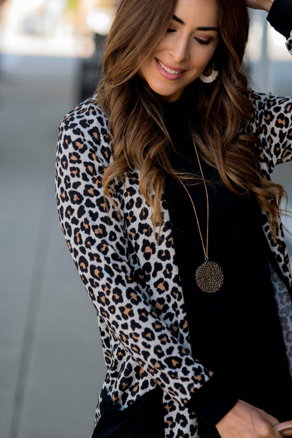 Leopard Black Sweater (Style 5) - Composure Boutique
