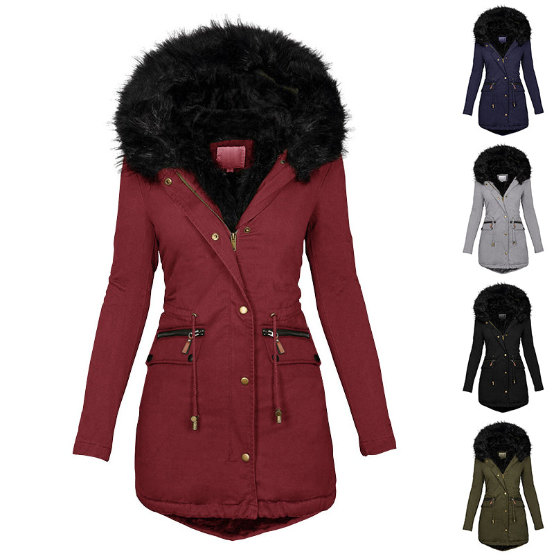 Plus Size Hooded Coat