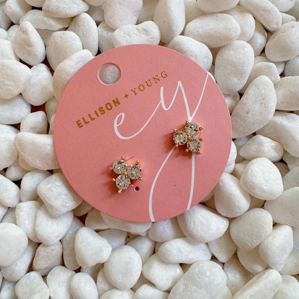 Faceted Trio Earrings (Style 3) - Composure Boutique