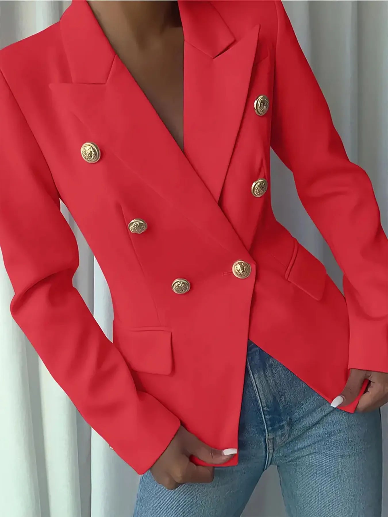 Decor Button Blazer (Plus available) (Style 15) - Composure Boutique