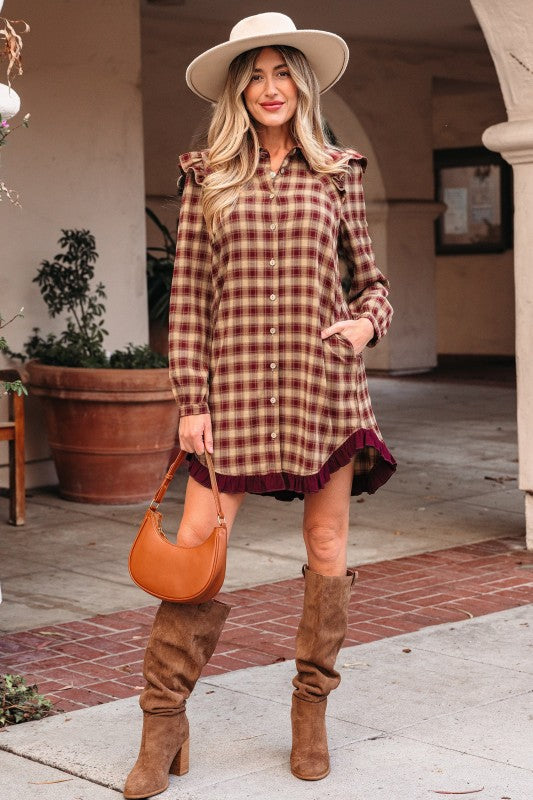 Mini Plaid Dress (Style 11) - Composure Boutique