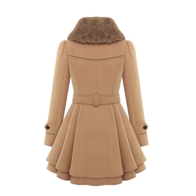 Plus Size Slim Mid Coat