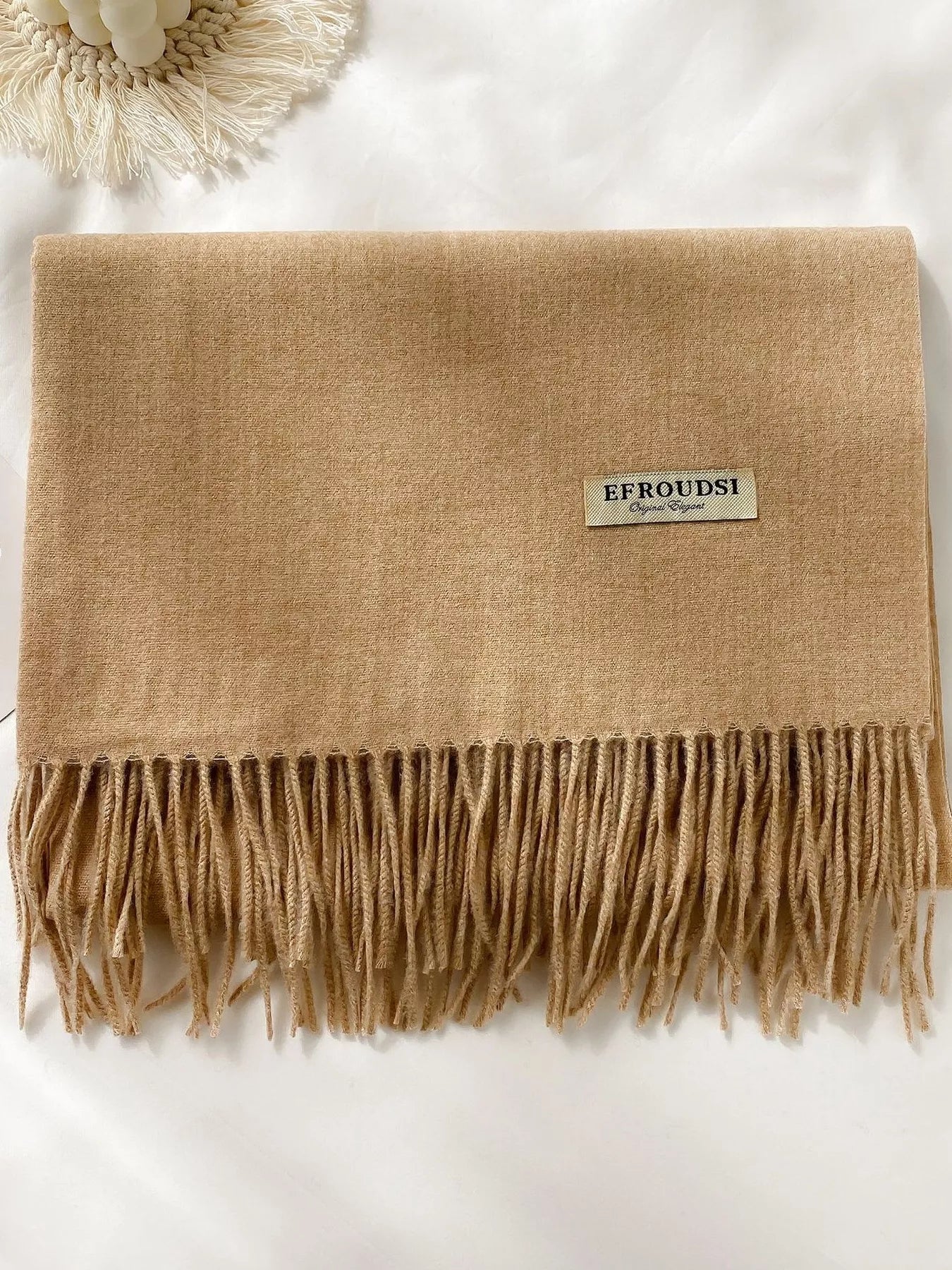 Fringe Solid Color Scarf (Style 6) - Composure Boutique
