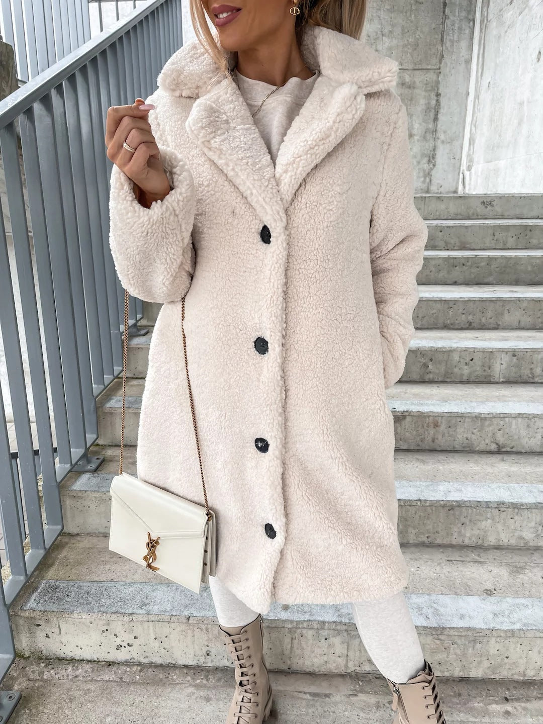 Plus Size Lapel Coat