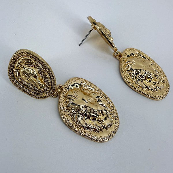 Lion Head Earrings - Composure Boutique