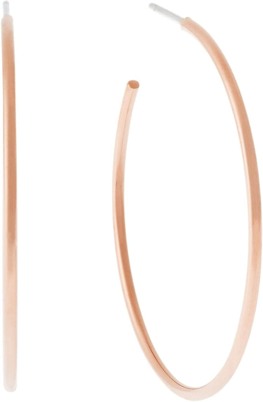 Michael Kors Rose Gold Hoop Earrings for Women; Huggie Earrings for Women; Stainless Steel Earrings; Jewelry for Women
