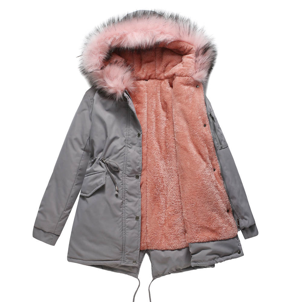 Plus Size Hooded Coat