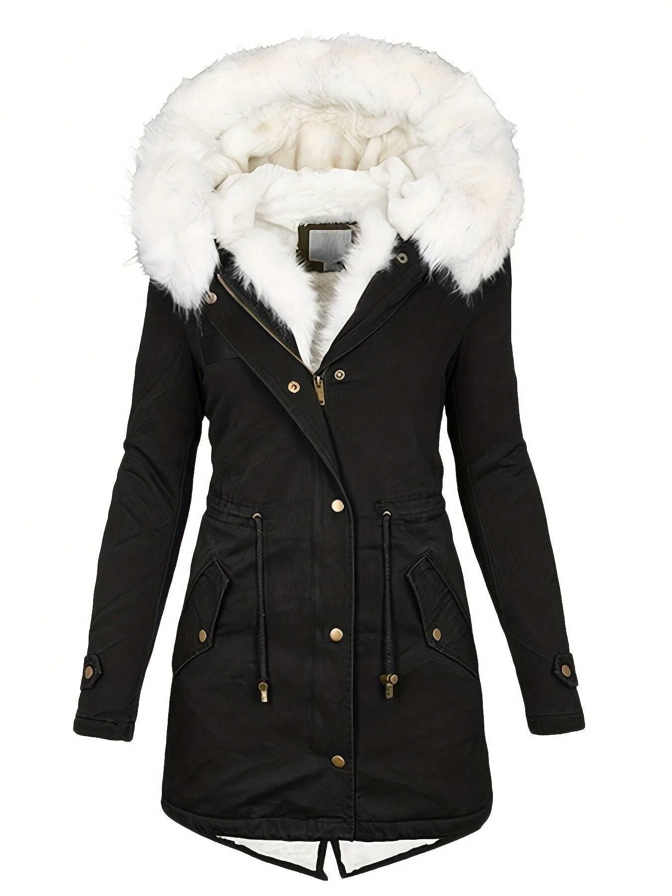 Plus Size Faux Fur Coat