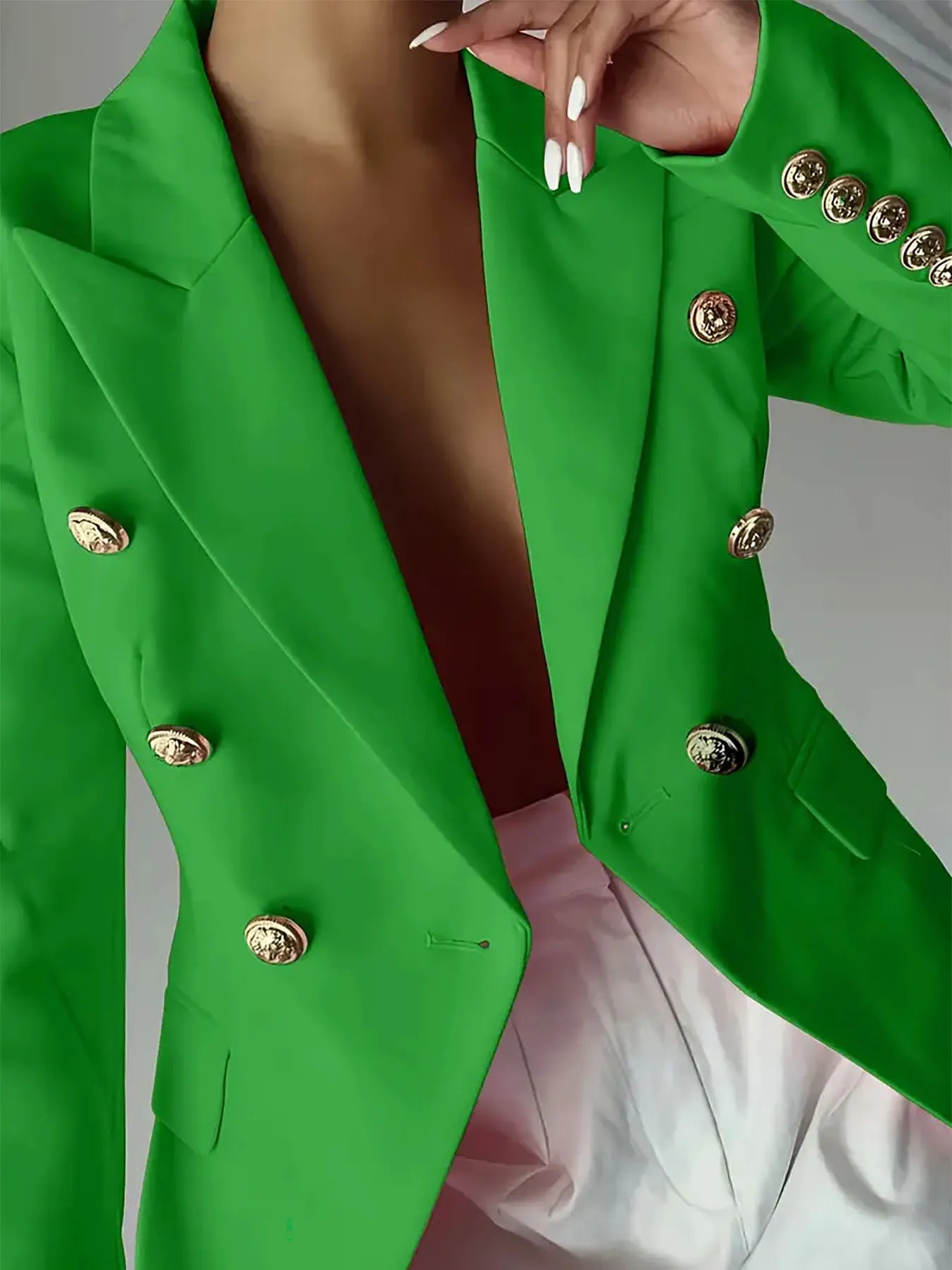 Decor Button Blazer (Plus available) (Style 23) - Composure Boutique