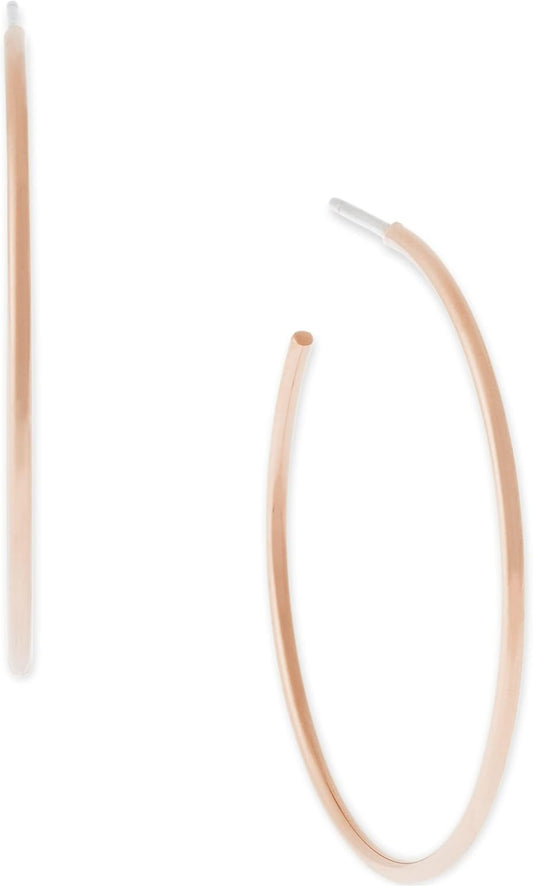 Michael Kors Rose Gold Hoop Earrings for Women; Huggie Earrings for Women; Stainless Steel Earrings; Jewelry for Women