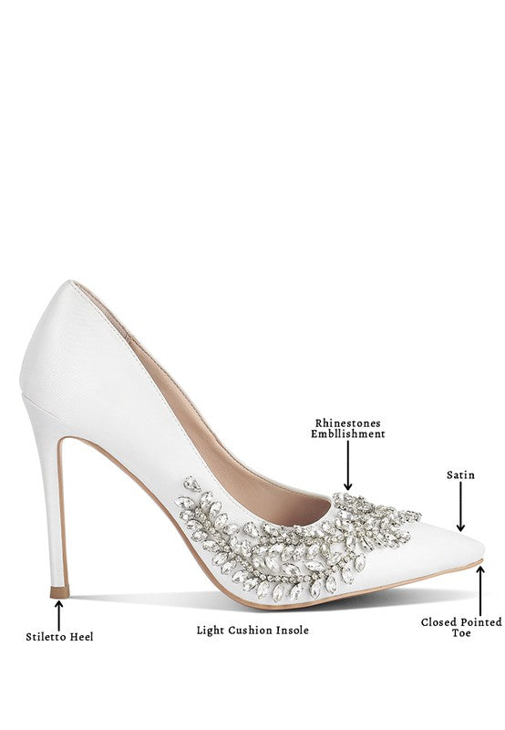 Rhinestone Stiletto Heels (Style 2) - Composure Boutique