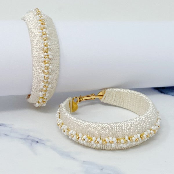 Beaded Hoop Earrings (Style 7) - Composure Boutique