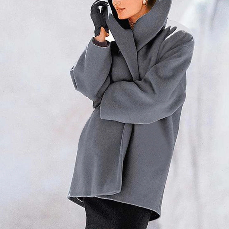 Plus Size Hooded Oversized Coat