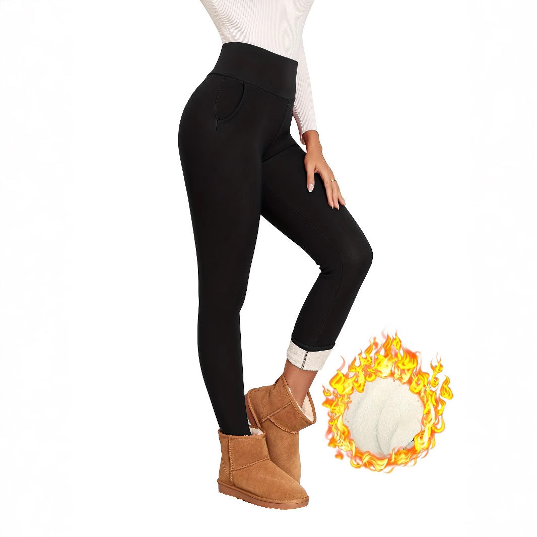 Plus Size Fleece Sports Leggings