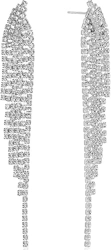 CZ Drop Cluster Earrings