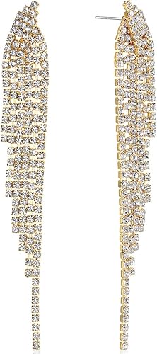 CZ Drop Cluster Earrings