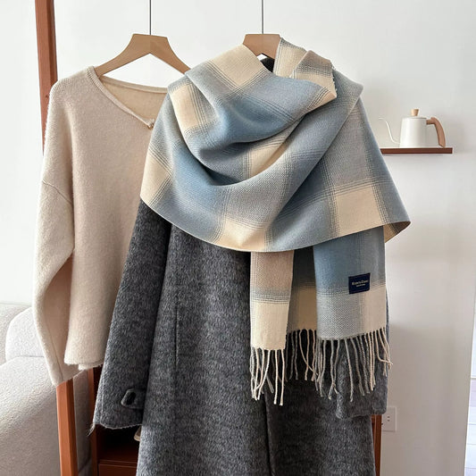 Plaid Fringe Scarf - Composure Boutique