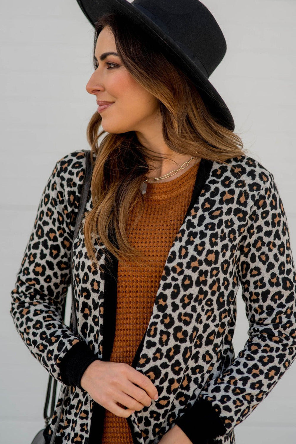 Leopard Black Sweater (Style 3) - Composure Boutique
