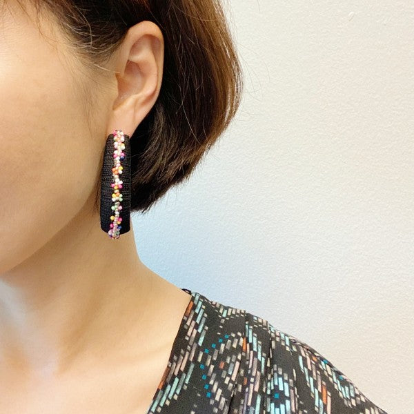 Beaded Hoop Earrings (Style 4) - Composure Boutique