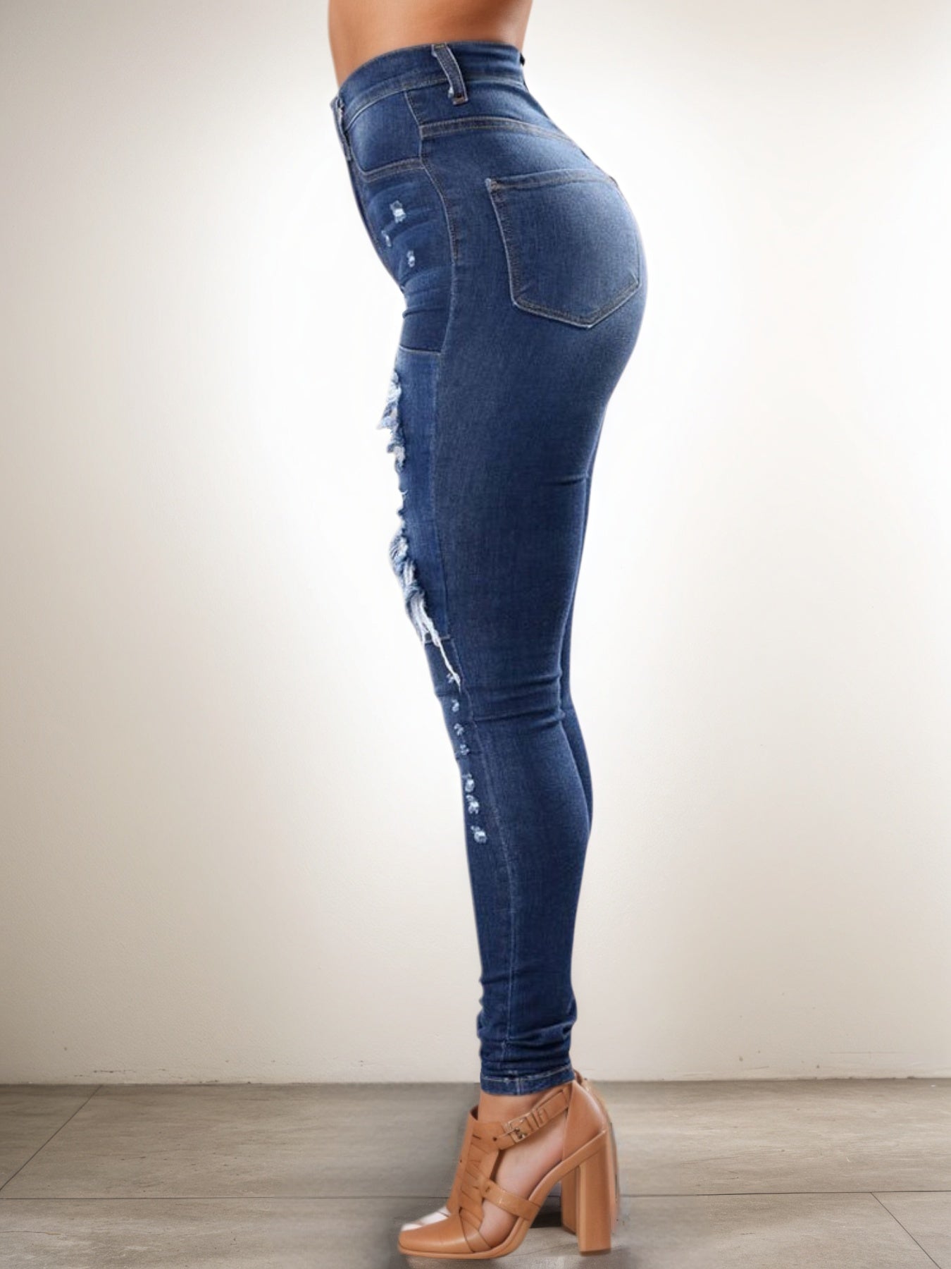 Plus Size High Waist Jeans