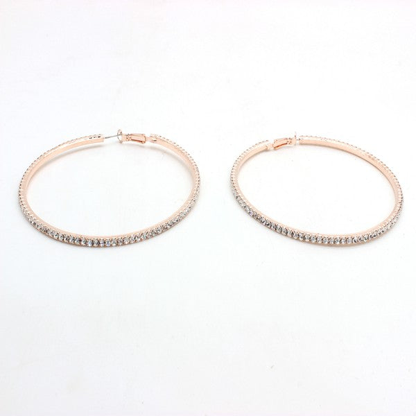 Rhinestone Hoop Earrings (Style 2) - Composure Boutique