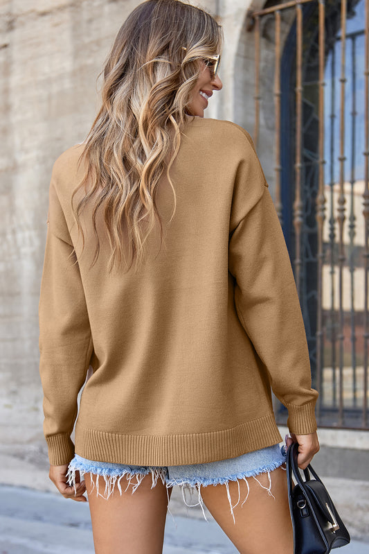 Beige Sweater (Plus available) - Composure Boutique