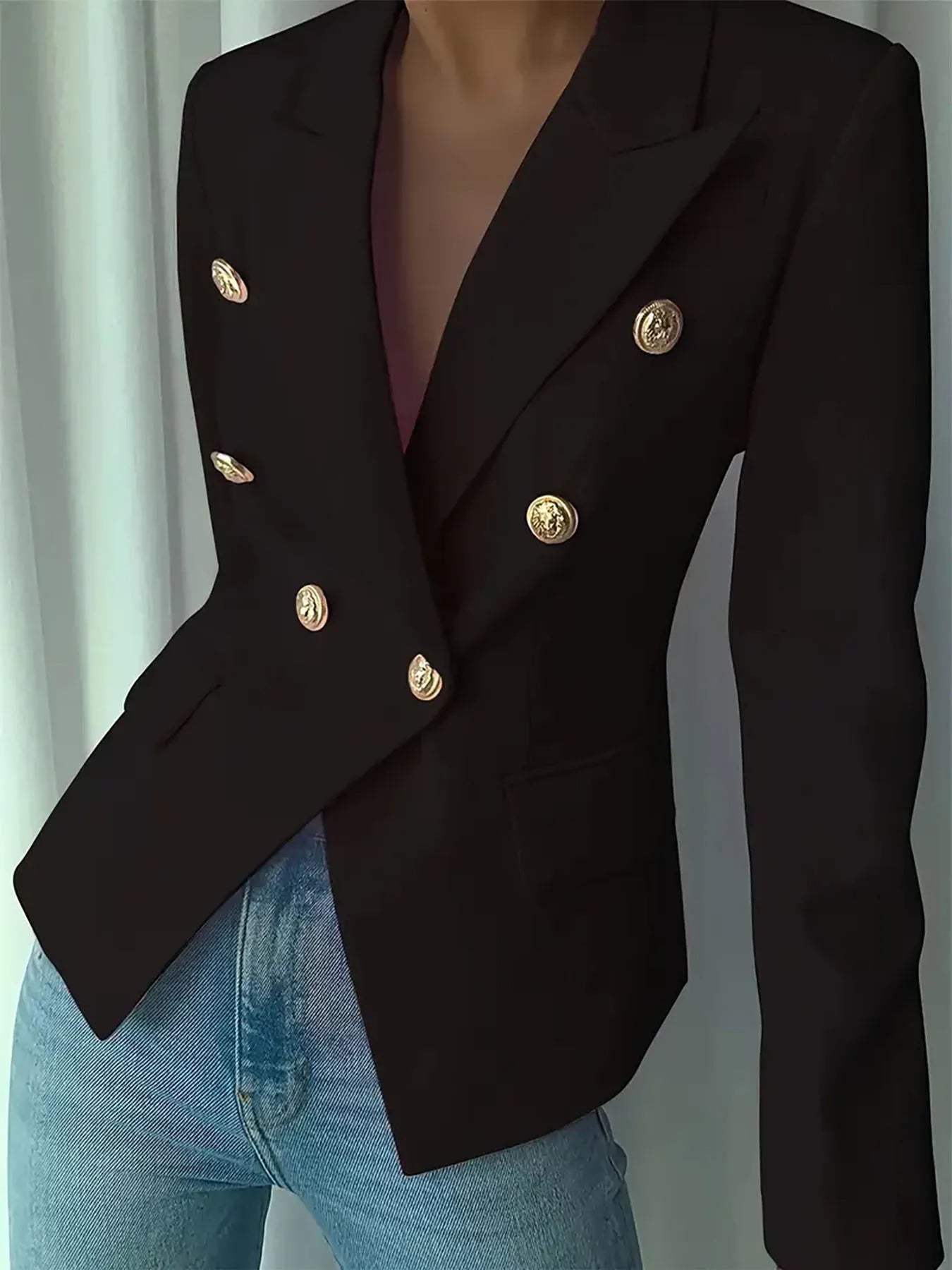 Decor Button Blazer (Plus available) (Style 25) - Composure Boutique