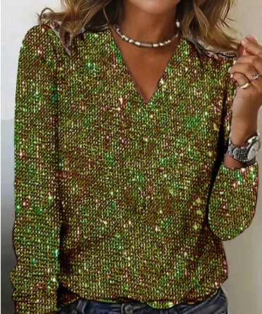 Plus Size Sequin Top