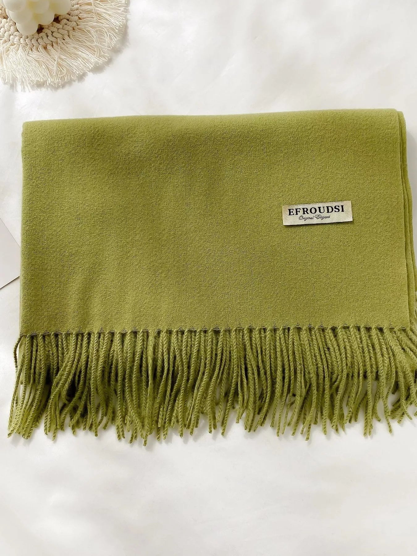 Fringe Solid Color Scarf (Style 11) - Composure Boutique