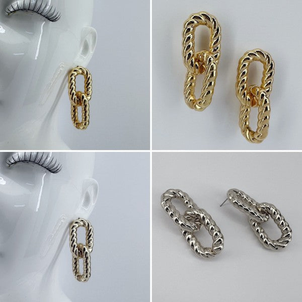 Rope Design Earrings - Composure Boutique