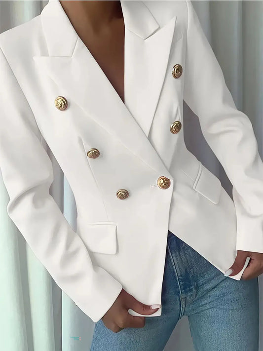 Decor Button Blazer (Plus available) - Composure Boutique