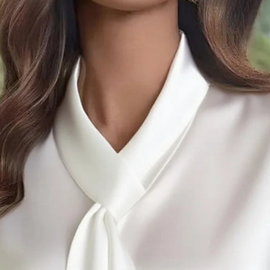 Plus Size Ribbon Detail Top