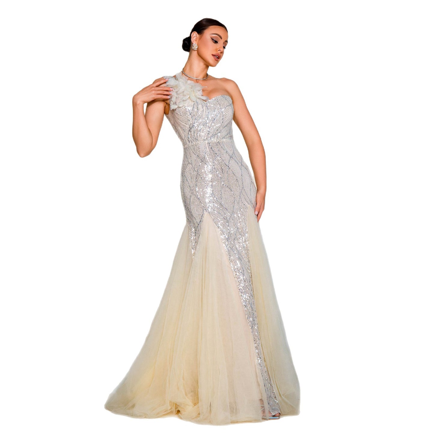Plus Size Sequin Evening Gown