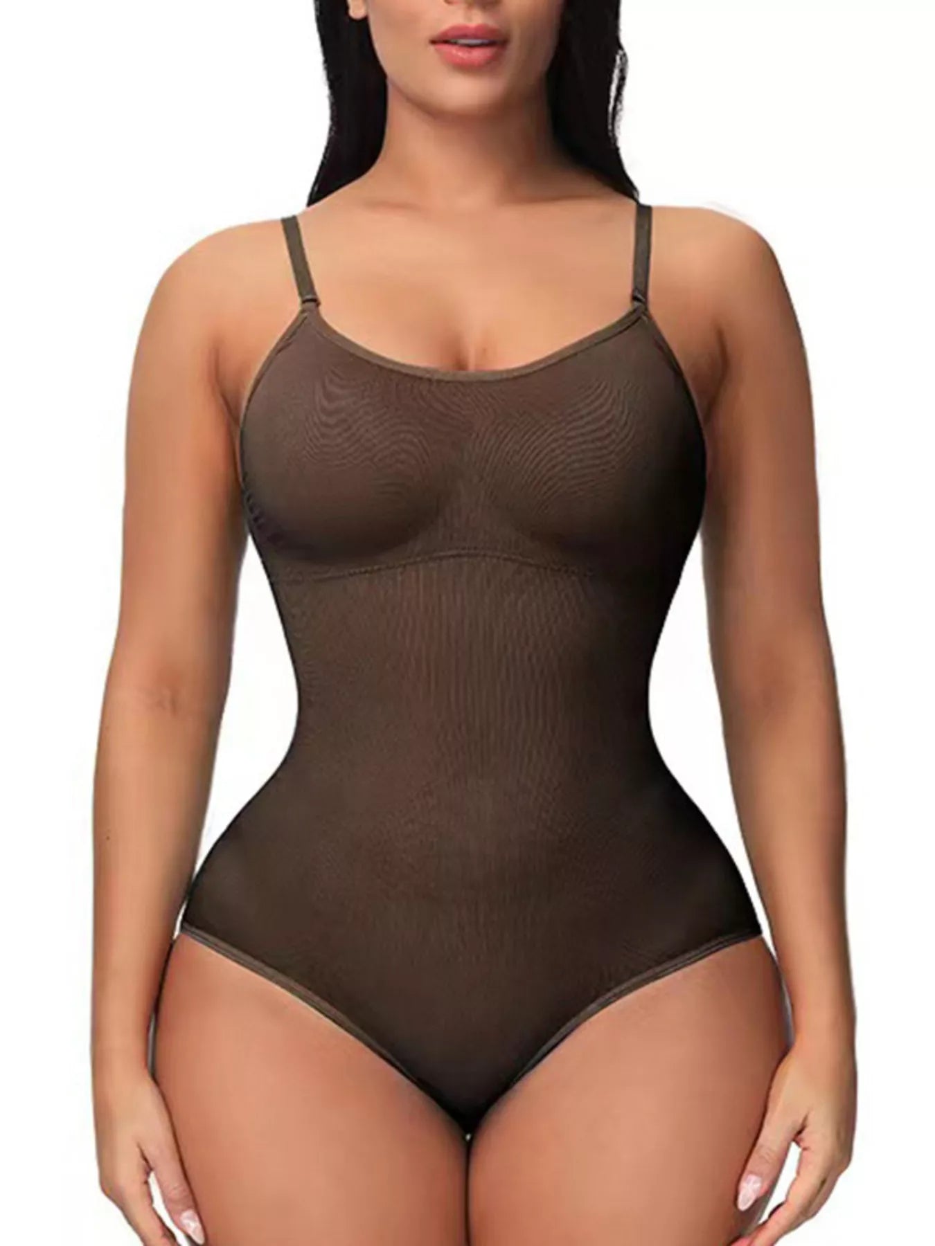 Full Size Seamless Scoop Neck Shaping Bodysuit (Plus available) (Style 6) - Composure Boutique