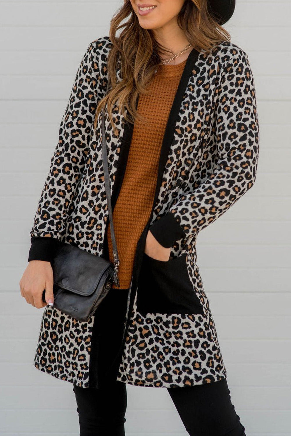 Leopard Black Sweater - Composure Boutique