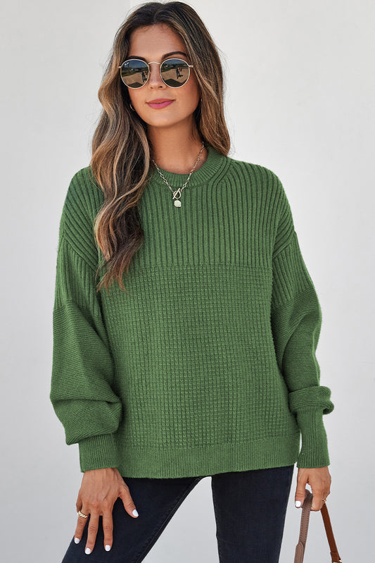 Knit Green Sweater (Plus available) - Composure Boutique