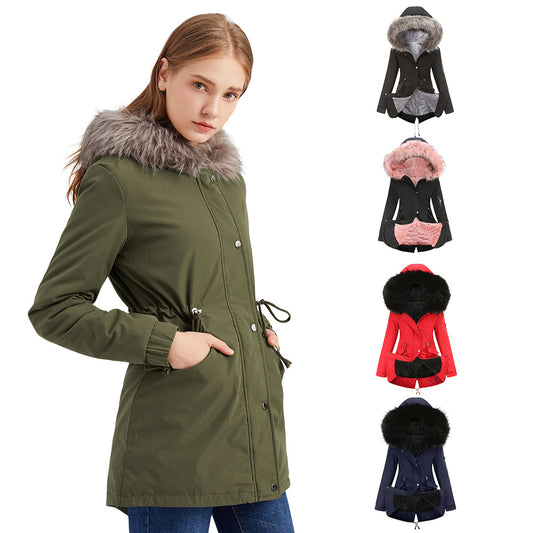Plus Size Hooded Coat