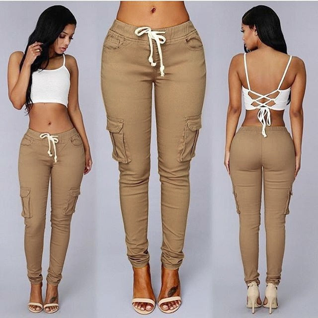 Plus Size Multi Pocket Pants