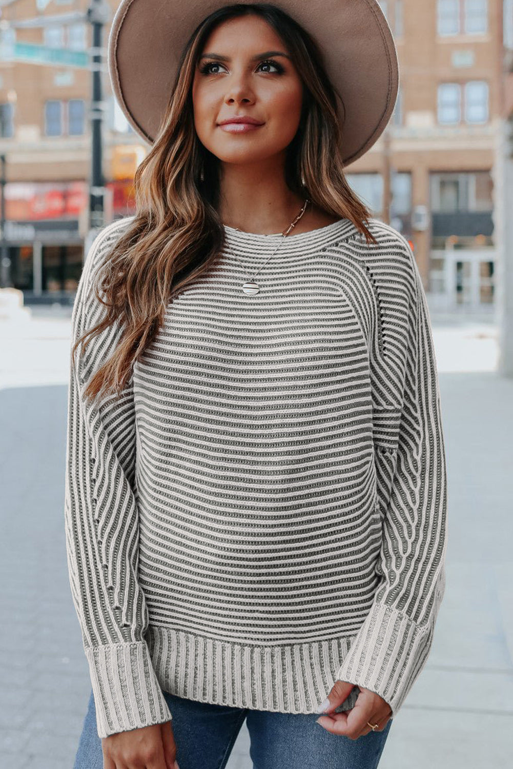 Ribbed Knit Sweater (Plus available) (Style 6) - Composure Boutique