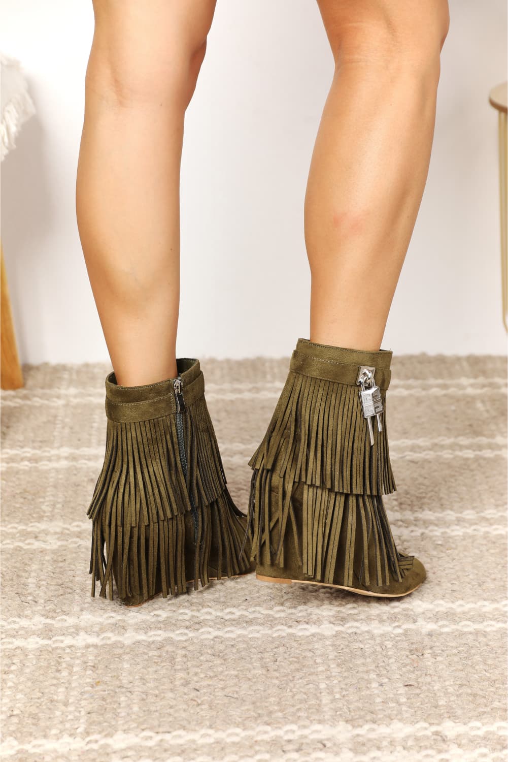 Legend Women's Tassel Wedge Heel Ankle Booties (Style 4) - Composure Boutique