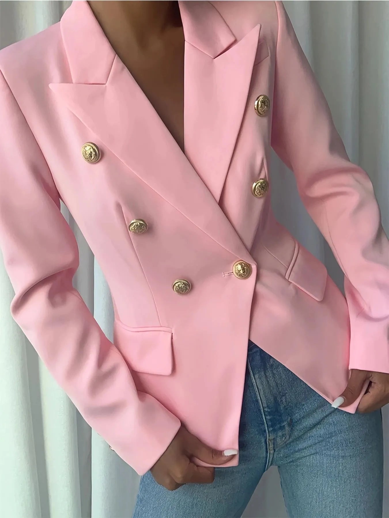 Decor Button Blazer (Plus available) (Style 9) - Composure Boutique