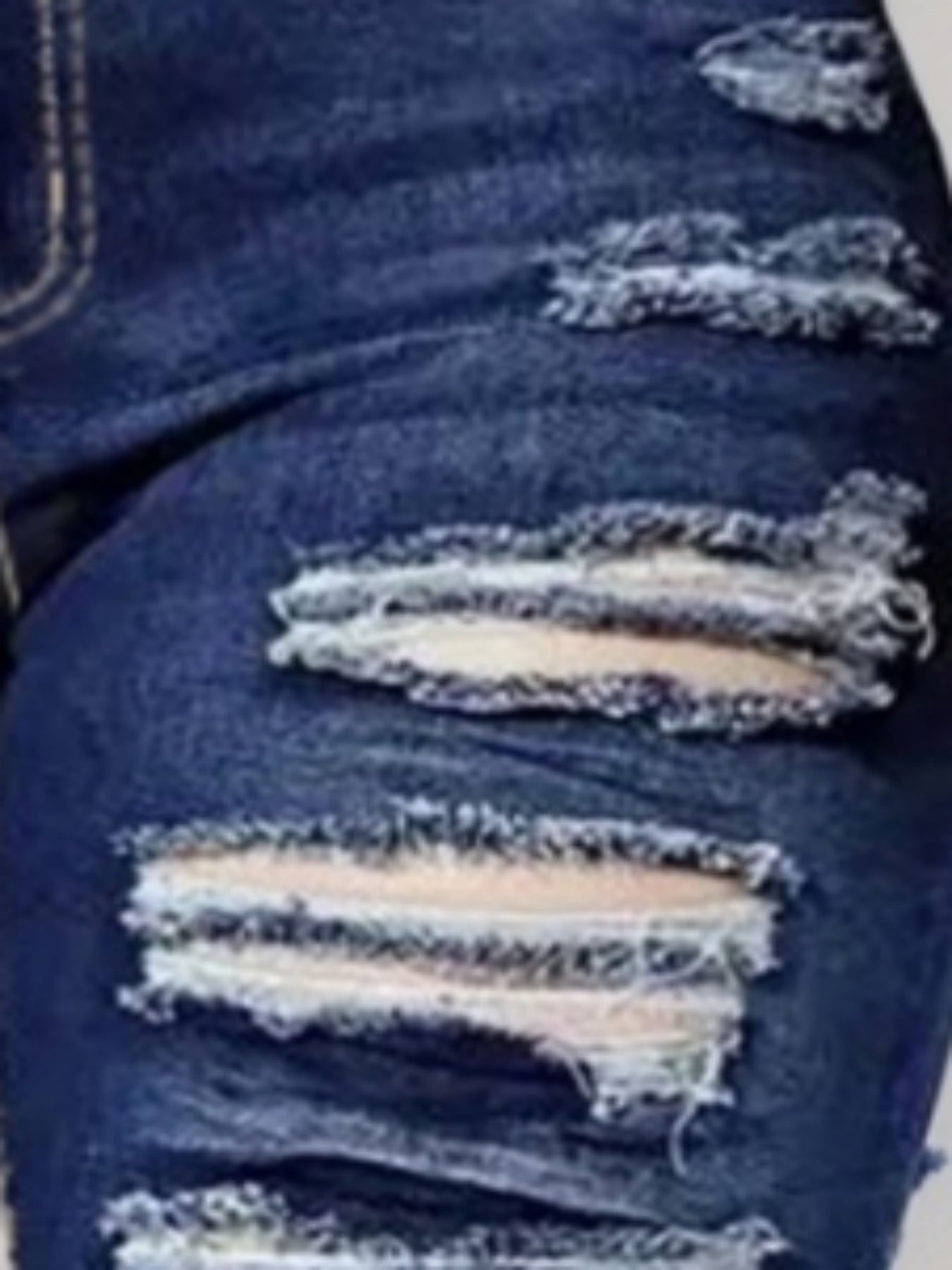 Plus Size Ripped Tight Jeans